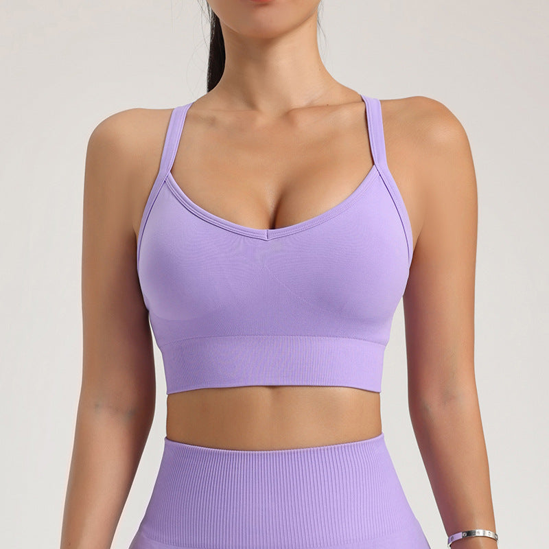 Naadloze drukverlichtende sport top